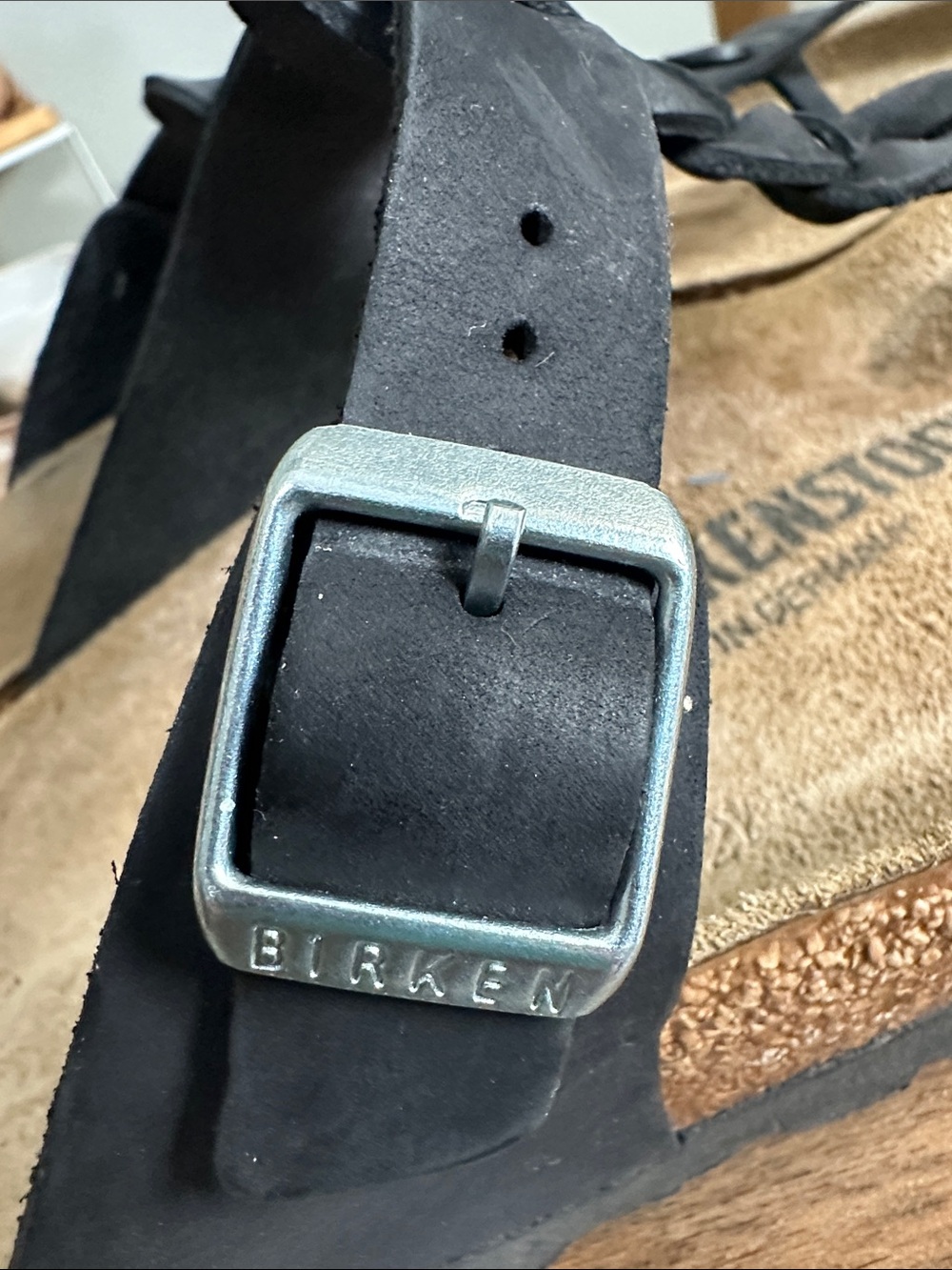 Birkenstock Gizeh Black Braided Toe-Post Sandals Size 40 EU L9 M7 US - Picture 9 of 17